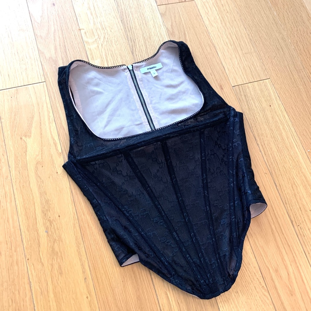 Miaou Black Monogram Campbell Corset - Picture 10 of 11